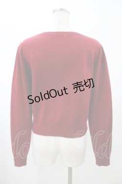 画像2: Amavel / ニットカーディガン Free レッド H-26-01-29-053-CA-TO-NS-ZH