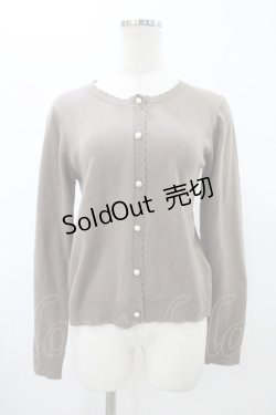 画像1: axes femme / 透かしカーディガン M ブラウン H-26-01-29-055-AX-TO-NS-ZH