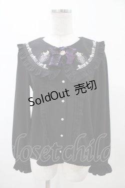 画像1: Amavel / Magical Cosmic Cosmeticフリルブラウス Free ブラック H-26-01-29-057-CA-BL-NS-ZH