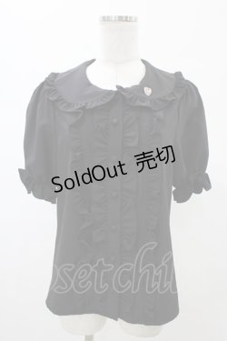 画像1: Ank Rouge / ストロベリープチリボンブラウス M ブラック H-26-01-29-058-0-BL-NS-ZH