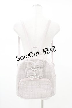 画像1: Ank Rouge / ノベルティツイードリュック  ピンク H-26-01-29-009-CA-BG-NS-ZH