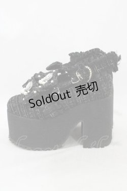 画像2: Ank Rouge / ツイード厚底シューズ S/22.0~22.5cm ブラック H-26-01-29-002-CA-SH-NS-ZH