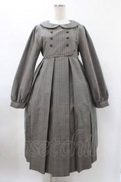 画像1: FLC / MINA*タータンチェックワンピース M グレー H-26-01-29-025-0-OP-NS-ZH