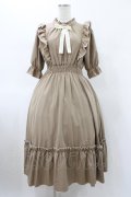 m petit by misako / NINA'SコラボAMハイショクメローワンピース M ベージュ H-26-01-29-026-LO-OP-NS-ZH