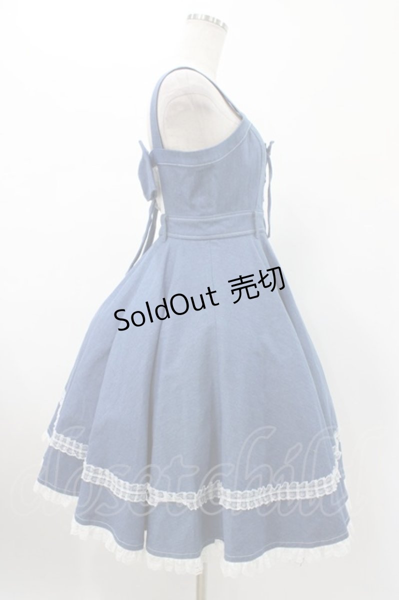 画像3: mellfy memory / Princess holiday denim ワンピース M BLUE H-26-01-29-029-0-OP-NS-ZH (3)