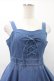 画像4: mellfy memory / Princess holiday denim ワンピース M BLUE H-26-01-29-029-0-OP-NS-ZH (4)