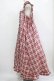 画像2: FLC / 皆方由衣コラボ/チェックフリルジャンパースカート 4L レッド H-26-01-30-003-LO-OP-NS-ZH (2)
