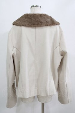 画像3: m petit by misako / AM*ファーエリショートJK 4L アイボリ‐ H-26-01-30-029-LO-CO-NS-ZH