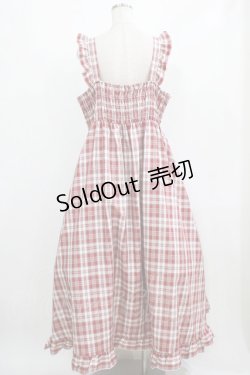 画像3: FLC / 皆方由衣コラボ/チェックフリルジャンパースカート 4L レッド H-26-01-30-003-LO-OP-NS-ZH