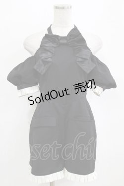 画像1: Me roir / リボンモチーフコンビネゾン M ブラック H-26-01-30-032-GO-OP-NS-ZH