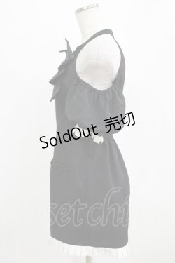 画像2: Me roir / リボンモチーフコンビネゾン M ブラック H-26-01-30-032-GO-OP-NS-ZH