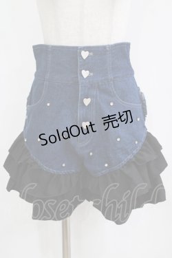 画像1: Ank Rouge / Bemqinフリルデニムショーパン M ネイビー H-26-01-30-034-CA-PA-NS-ZH