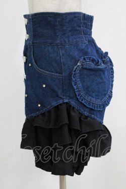 画像2: Ank Rouge / Bemqinフリルデニムショーパン M ネイビー H-26-01-30-034-CA-PA-NS-ZH