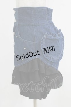 画像2: Ank Rouge / Bemqinフリルデニムショーパン M ネイビー H-26-01-30-034-CA-PA-NS-ZH