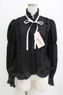 画像1: Eri Aino's Collection / シャーロットの水曜日ブラウス L ブラック H-26-01-30-045-PU-BL-NS-ZH