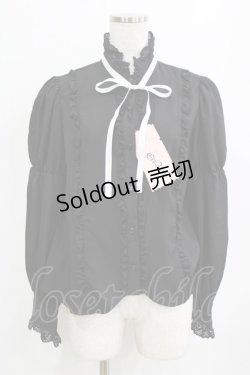 画像1: Eri Aino's Collection / シャーロットの水曜日ブラウス L ブラック H-26-01-30-045-PU-BL-NS-ZH