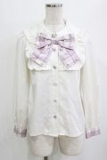 Ank Rouge / パールリボンブラウス M オフ/ピンク H-26-01-30-047-CA-BL-NS-ZH
