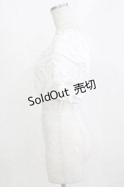 画像2: Me roir / ぐるぐるリボンオフショルブラウス M ホワイト H-26-01-30-049-GO-BL-NS-ZH