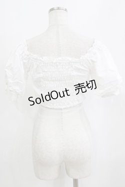 画像3: Me roir / ぐるぐるリボンオフショルブラウス M ホワイト H-26-01-30-049-GO-BL-NS-ZH