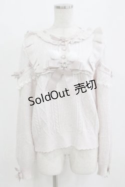 画像1: LIZ LISA / ポンポンリボンレースヨークニットトップス Free ピンク H-26-01-30-051-LO-TO-NS-ZH