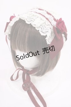 画像1: BABY,THE STARS SHINE BRIGHT / 薔薇の乙女ヘッドドレス  エンジ H-26-01-30-1013-BA-AC-NS-ZH