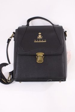 画像1: m petit by misako / AM*フラップショルダー  ブラック H-26-01-30-1021-LO-BG-NS-ZH