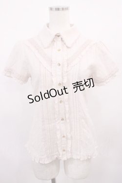 画像1: axes femme / ラメストライプブラウス M ピンク H-26-01-30-1024-AX-BL-NS-ZH