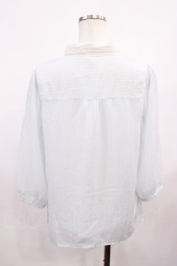 画像2: LODISPOTTO / ストライプシフォンブラウス M サックス H-26-01-30-1025-LO-BL-NS-ZH