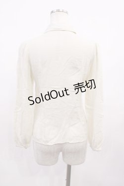 画像2: Blue rouge / ジャボ付きブラウス Free 生成り H-26-01-30-1027-CA-BL-NS-ZH