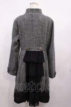 画像2: axes femme Red label / スタンド襟ダブルボタンコート M ブラック H-26-01-30-1032-PU-CO-NS-ZH