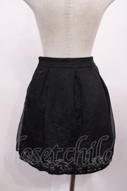 画像2: LODISPOTTO / シフォン×レーススカート 1 ブラック H-26-01-30-1035-LO-SK-NS-ZH