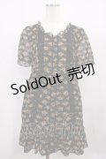axes femme / 花柄ワンピース M ブラック H-26-01-30-1037-AX-OP-NS-ZH