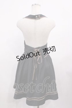 画像2: Blue rouge / ストライプジャンパースカート Free ネイビー H-26-01-30-1040-CA-OP-NS-ZH