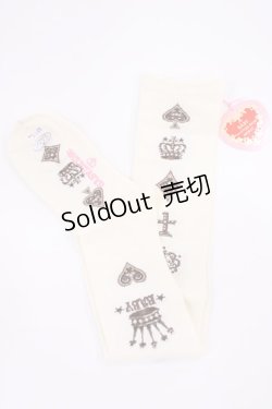 画像1: BABY,THE STARS SHINE BRIGHT / チェスアリス〜あの日の私の宝物〜柄オーバーニーソックス  生成り H-26-01-30-1008-BA-OP-NS-ZH