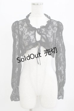 画像1: Ank Rouge / レースカーデ M ブラック H-26-01-30-054-CA-TO-NS-ZH