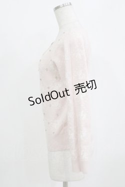 画像2: Ank Rouge / ストーンモノグラムニット M ピンク H-26-01-30-056-CA-TO-NS-ZH