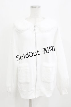 画像1: LilyMerry / イモちゃん/うさみみパーカー L オフ H-26-01-30-057-PU-TO-NS-ZH