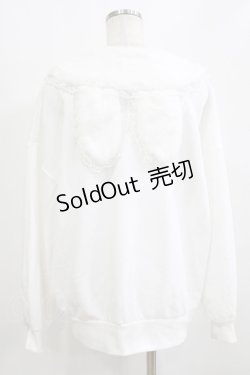 画像3: LilyMerry / イモちゃん/うさみみパーカー L オフ H-26-01-30-057-PU-TO-NS-ZH