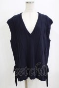 an another angelus / 細ケーブルニットベスト Free NAVY H-26-01-30-058-CA-TO-NS-ZH