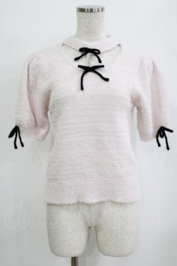 画像1: LilyMerry / もえにゃ/アームカバー付きニットプルオーバー M ピンク H-26-01-30-059-PU-TO-NS-ZH