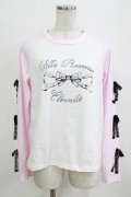 majoretty / まきちゃん/リボンTシャツ M ピンク H-26-01-30-061-GO-TS-NS-ZH