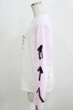 画像2: majoretty / まきちゃん/リボンTシャツ M ピンク H-26-01-30-061-GO-TS-NS-ZH