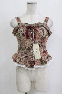 画像1: Victorian maiden / 薔薇ゴブランタペストリーフリルビスチェ Free Bordeaux H-26-01-30-062-CL-JA-NS-ZH