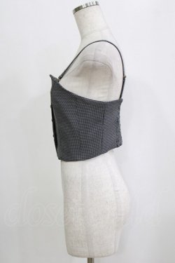 画像2: an another angelus / ミニチェックビスチェ サイズ2 GRAY×BK H-26-01-30-063-CA-TO-NS-ZH