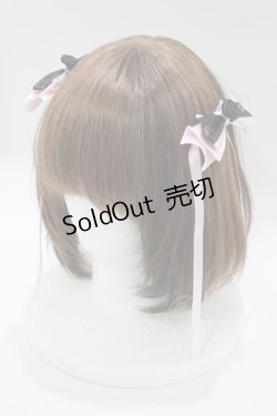 画像1: majoretty / まきちゃん/リボンクリップ  ピンク H-26-01-30-071-GO-AC-NS-ZH