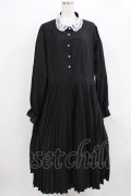 m petit by misako / AM*レースエリプリーツワンピース 4L ブラック H-26-01-30-011-LO-OP-NS-ZH