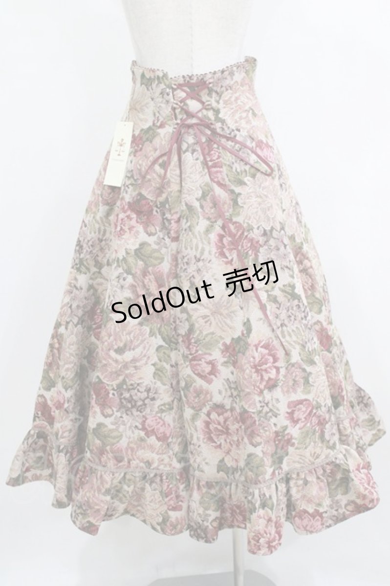 画像3: Victorian maiden / 薔薇ゴブランタペストリーハイウエストスカート Free Bordeaux H-26-01-30-012-CL-OP-NS-ZH (3)