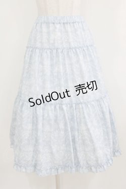 画像1: m petit by misako / NINA'S RVパニエスカート 4L サックス/アイボリー リバーシブル H-26-01-30-014-LO-SK-NS-ZH