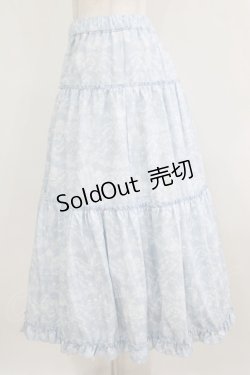 画像2: m petit by misako / NINA'S RVパニエスカート 4L サックス/アイボリー リバーシブル H-26-01-30-014-LO-SK-NS-ZH