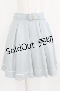 Kurumi Collaboration / フレアマリンアカデミアスカート 4L サックス H-26-01-30-016-GO-SK-NS-ZH